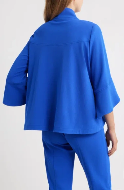 Ming Wang Bell Sleeve Crepe Jacket