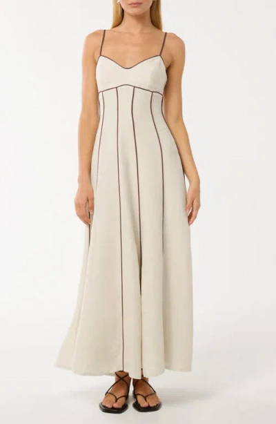 Ever New Roma Contrast Piping Midi Dress
