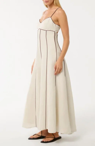 Ever New Roma Contrast Piping Midi Dress