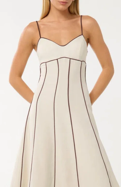 Ever New Roma Contrast Piping Midi Dress