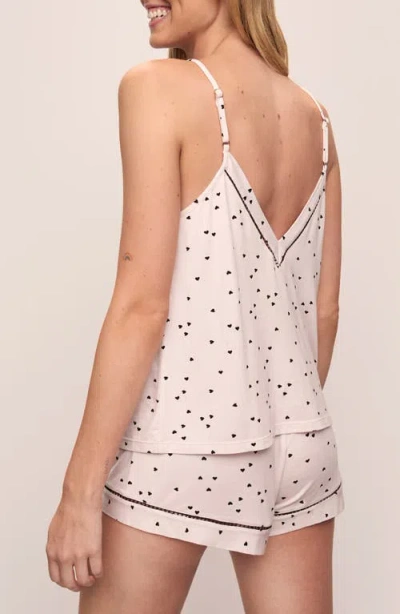 Eberjey Fiona Double V Shorts Pajamas In White