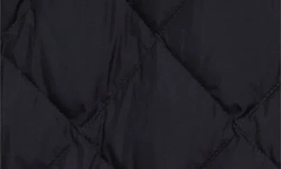 Moncler Cygne Quilted Down Jacket With Faux Fur Collar In Blue