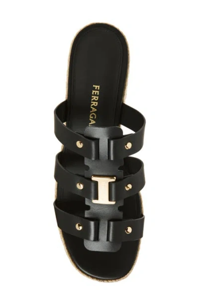 Ferragamo Milica Espadrille Platform Slide Sandal