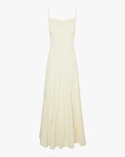 Weworewhat Smocked Drop Waist Maxi Dress In White