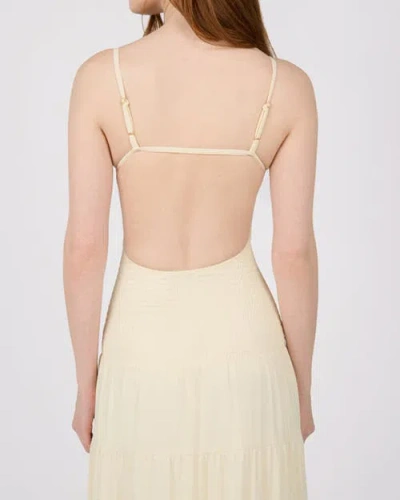 Weworewhat Smocked Drop Waist Maxi Dress In White