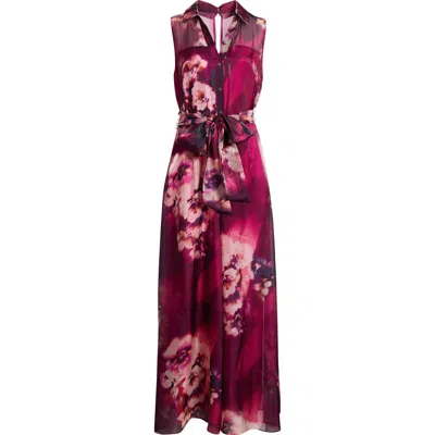 Julia Jordan Floral Sleeveless Wide Leg Jumpsuit
