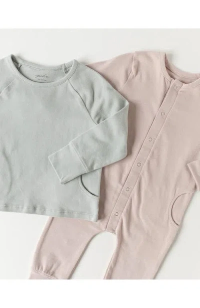 Pehr Essentials Organic Cotton Romper In Pink