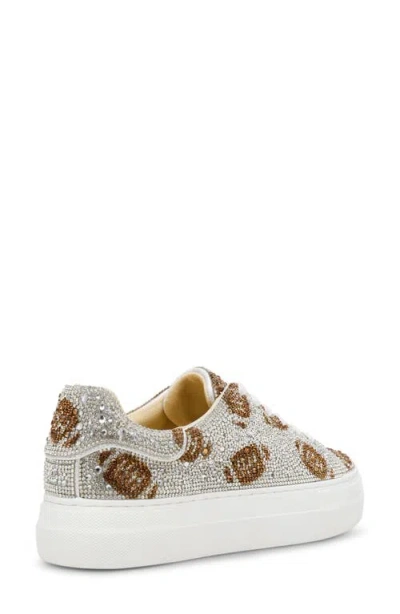 Betsey Johnson Sidny Crystal Pavé Platform Sneaker