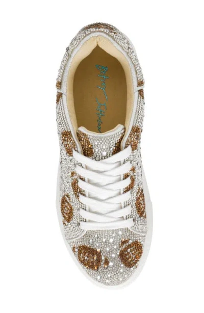 Betsey Johnson Sidny Crystal Pavé Platform Sneaker