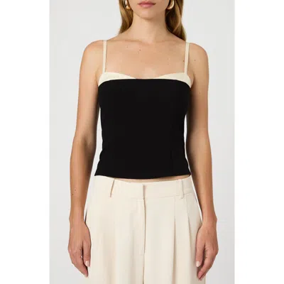 French Connection Womens Button Down Solid Strapless Top In Black