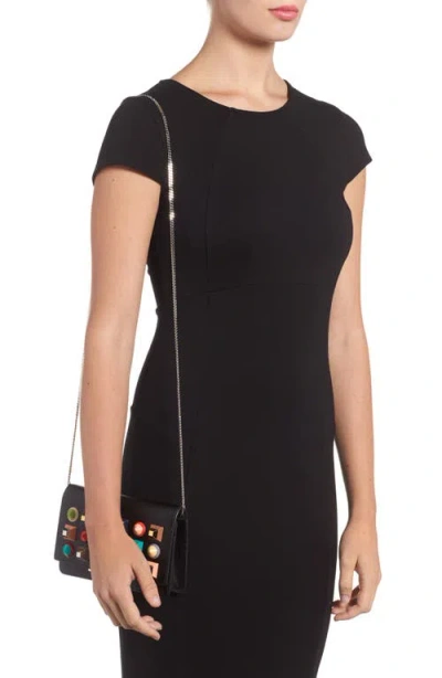 Fendi Rainbow Studded Leather Tube Wallet On A Chain