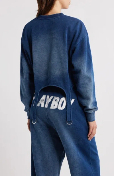 Ptcl X Playboy Embellished Crop D-ring Sweatshirt