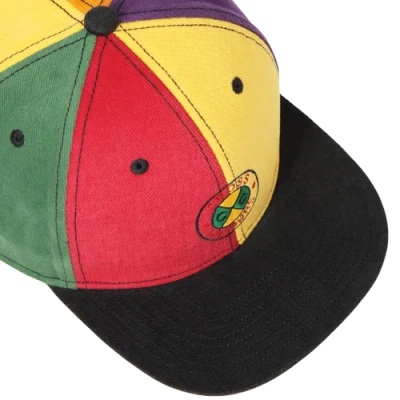 Cross Colours Circle Logo Color Block Snapback Hat