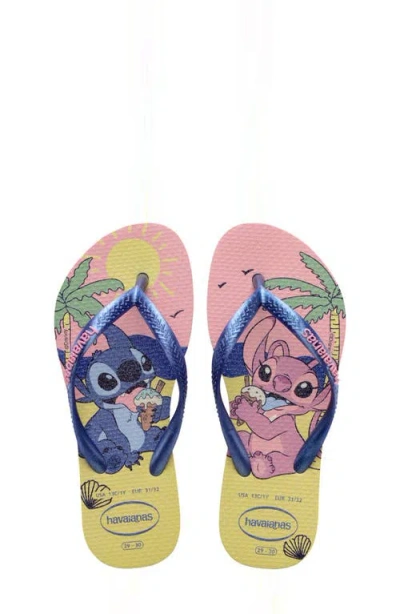 Havaianas X Disney Kids' Slim 'lilo & Stitch' Flip Flop In Multi