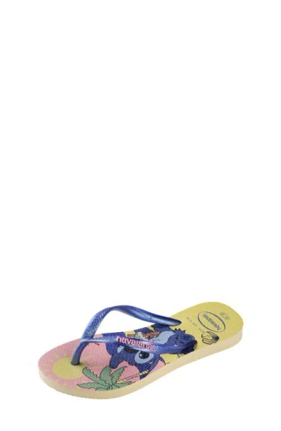 Havaianas X Disney Kids' Slim 'lilo & Stitch' Flip Flop In Multi