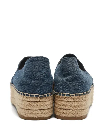 Pre-owned Miu Miu 2024 50mm Denim Espadrilles