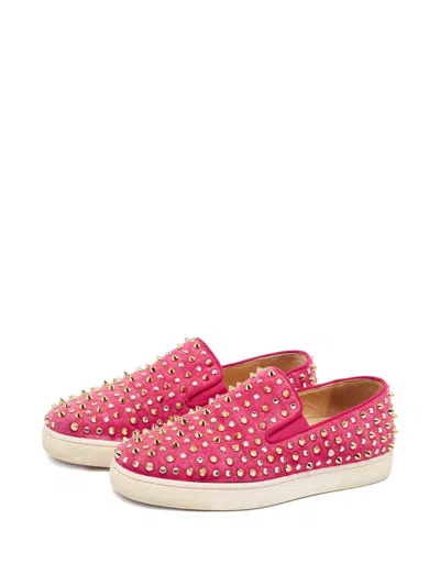 Pre-owned Christian Louboutin 2024 Spike Sneakers In Pink