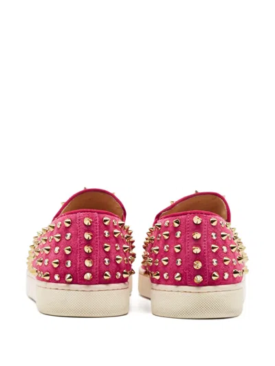 Pre-owned Christian Louboutin 2024 Spike Sneakers In Pink