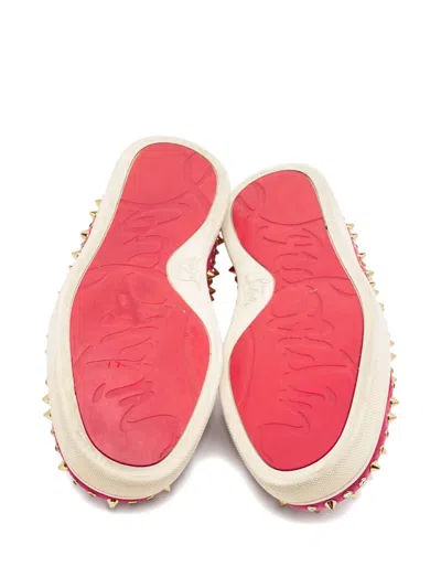 Pre-owned Christian Louboutin 2024 Spike Sneakers In Pink