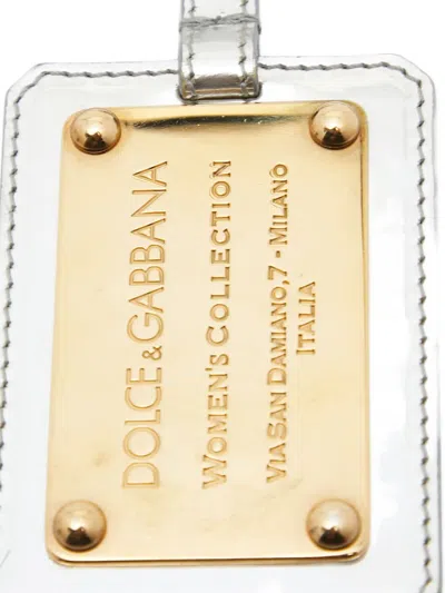 Pre-owned Dolce & Gabbana Leather Plaque-embellished Keyring