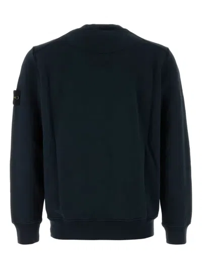 Stone Island Midnight Blue Cotton Sweatshirt In Blue