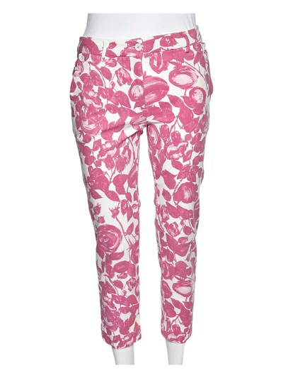 Pre-owned Dolce & Gabbana Floral-print Cropped Trousers