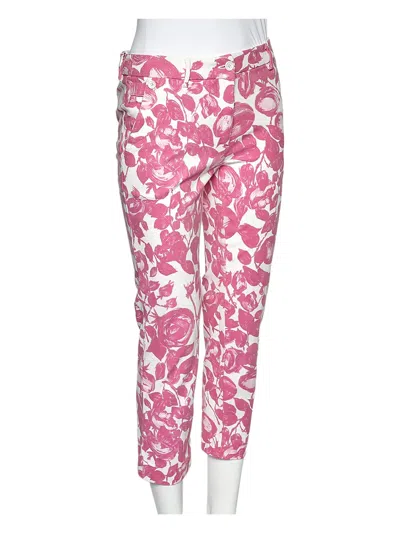 Pre-owned Dolce & Gabbana Floral-print Cropped Trousers