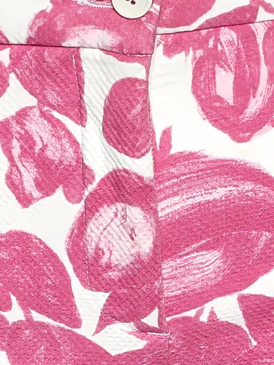 Pre-owned Dolce & Gabbana Floral-print Cropped Trousers