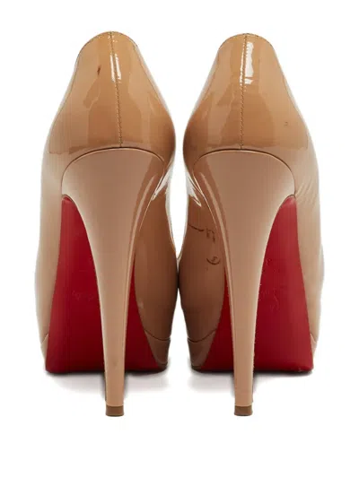 Pre-owned Christian Louboutin Patent Leather Peep-toe Pumps