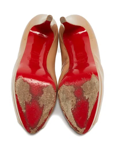 Pre-owned Christian Louboutin Patent Leather Peep-toe Pumps