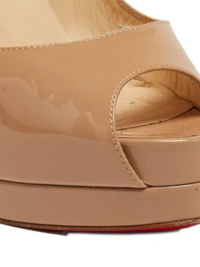 Pre-owned Christian Louboutin Patent Leather Peep-toe Pumps