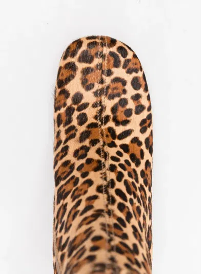 Chie Mihara 60mm Muki Leopard-print Block-heel Ankle Boots In Brown
