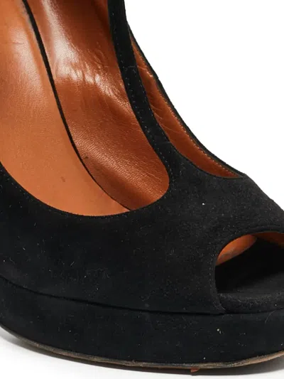 Pre-owned Gucci 135mm Suede T-strap Platform Pumps
