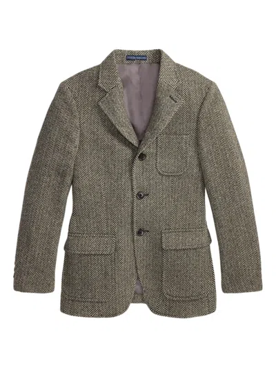 Polo Ralph Lauren Wool-blend Herringbone Sport Coat In Gray