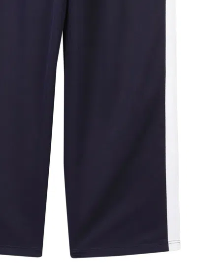 Kenzo Tiger-embroidery Side-stripe Trousers In Blue