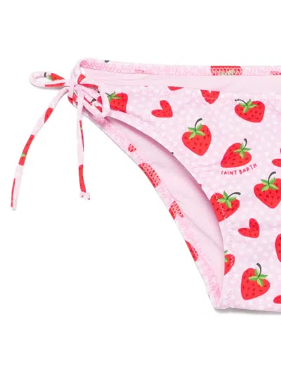 Mc2 Saint Barth Strawberry-print Bikini In Pink