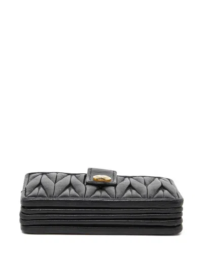 Pre-owned Miu Miu Matelasse Leather Wallet