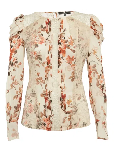Pre-owned Elisabetta Franchi 2024 Floral Lace-embellished Blouse