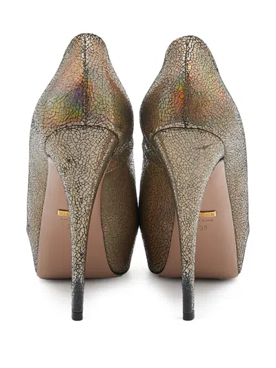 Pre-owned Gucci 140mm Platform Peep-toe Pumps