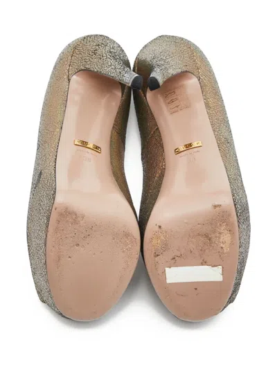 Pre-owned Gucci 140mm Platform Peep-toe Pumps