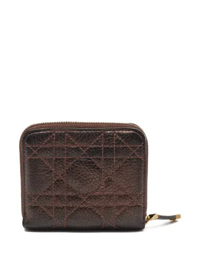 Pre-owned Dior Cannage Leather Wallet