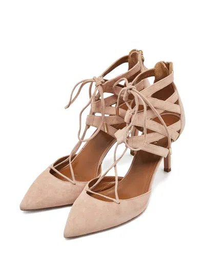 Pre-owned Aquazzura 2024 Lace-up Point-toe Pumps