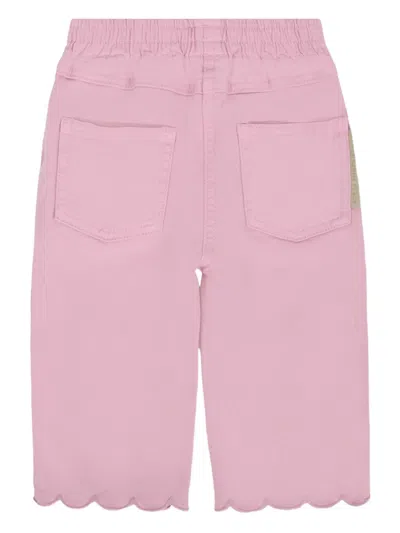 Stella Mccartney Scalloped-hem Trousers In Pink