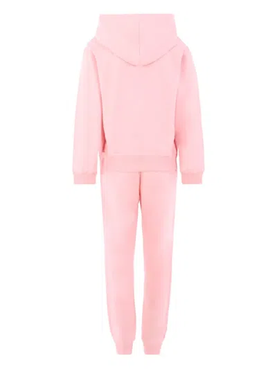Moschino Teddy-print Hooded Tracksuit In Pink