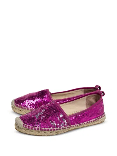 Pre-owned Jimmy Choo Sequins Round Toe Espadrilles
