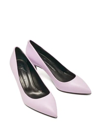 Pre-owned Giuseppe Zanotti Vintage  70mm Pointed-toe Leather Pumps In Pink
