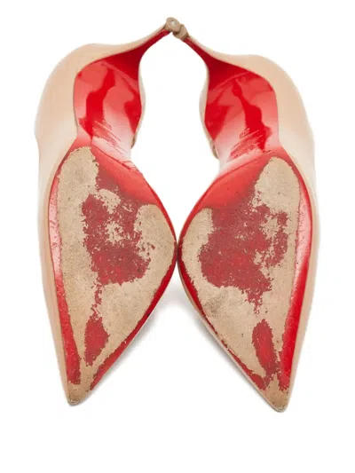 Pre-owned Christian Louboutin Patent Leather Pumps In Neutral