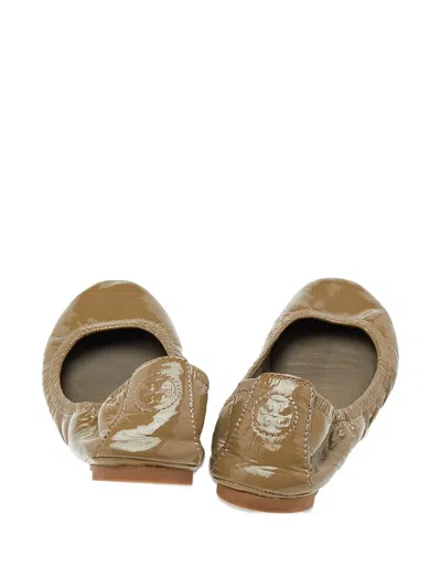 Pre-owned Tory Burch 2023 Eddie Patent Leather Round-toe Ballet Flats