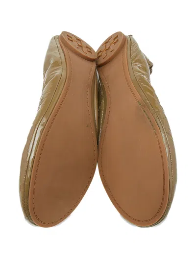 Pre-owned Tory Burch 2023 Eddie Patent Leather Round-toe Ballet Flats