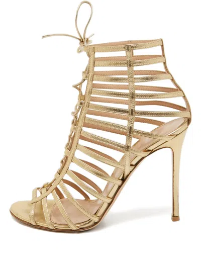Pre-owned Gianvito Rossi 125mm  Lace-up Cage Sandals